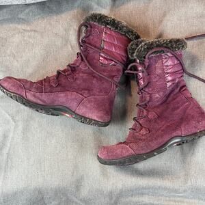 The North Face Nuptse Purna Ii‎ Women Lifestyle Boots Fig/Weathered Black Sz 7